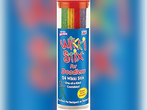 Wikki Stix for Doodlers - Kid's Travel Essential: Portable Creativity On-The-Go! Pack of 24 Wikki Stix in Neon and Primary Colors. Made in USA ! 3 & Up.