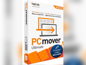 Laplink PCmover Ultimate 11 - Migration of your Applications, Files and Settings from an Old PC to a New PC - Data Transfer Software - With Optional High Speed Ethernet Cable - 1 License