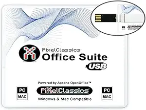 Office Suite 2026 on USB | MS Office Alternative Compatible with Office 2024 2021 Word Excel PowerPoint Files | Lifetime License & Free Updates | Powered by Apache OpenOffice for Windows 11 10 PC Mac