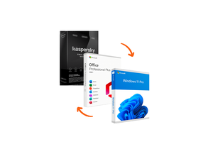 Windows 11 Pro + Office 2021 Pro Plus + Kaspersky Small Office Security BASE (5 devices / 1 year) - Bundle