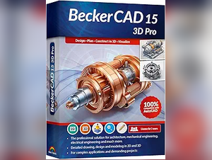 BeckerCAD 15 3D PRO - for Printing, Home Design, Floor Plan, Architecture, Engineering, Electric and more software compatible with AutoCAD for Win 11, 10, 8